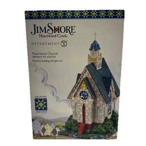 Jim Shore Heartwood Creek Heartland Church Lit Building  Dept 56 - 4021336 NIB